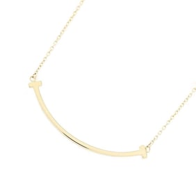 Tiffany Necklace T Smile Pendant Small K18YG 60011679 Tiffany&Co.