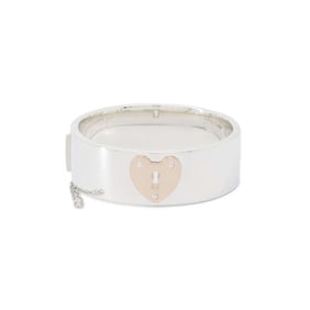 Tiffany Bracelet Heart Lock Key Bangle SV925 Silver K18PG Pink Gold Tiffany&Co.