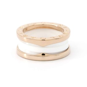 BVLGARI Ring B-zero1 2-band K18PG pink gold white ceramic size 46 347007