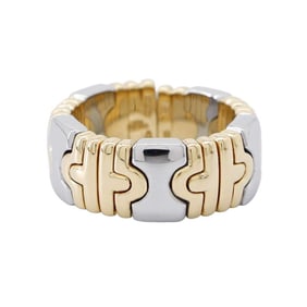 BVLGARI Ring Parentesi K18YG Yellow Gold SS Stainless Steel Size Approx.