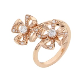 BVLGARI Ring Fiorever Diamond 0.3ct K18PG Size 49 357140