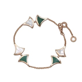 BVLGARI Bracelet Diva Dream SM Malachite Mother of Pearl K18PG 352605