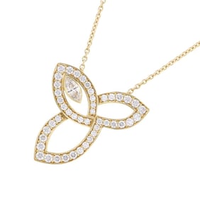 Harry Winston Necklace Lily Cluster Pendant Diamond 46P Total 0.68ct K18YG Yellow Gold PEDYMQRFLC