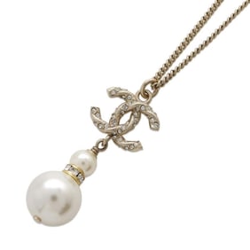Chanel Necklace Coco Mark Fake Pearl Rhinestone B18 B A53161 CHANEL