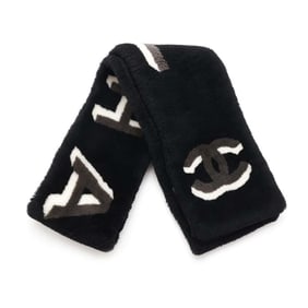 Chanel Scarf Coco Mark Mouton AA7074 CHANEL Black