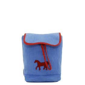 Hermes Backpack Horse Stripe Caval Color Blue Canvas HERMES Kids