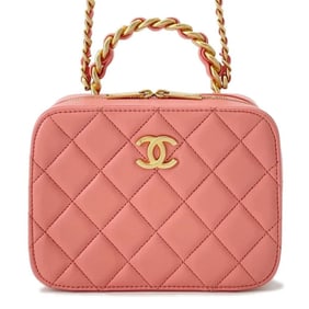 Chanel Chain Shoulder Bag Vanity Lambskin AS3318 CHANEL