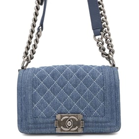 Chanel Chain Shoulder Bag Boy Coco Mark Denim CHANEL