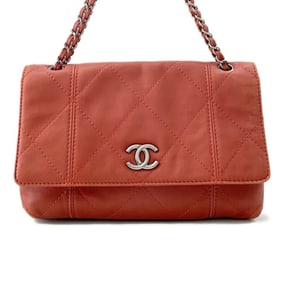Chanel Chain Shoulder Bag Matelasse Coco Mark Wild Stitch Double Lambskin CHANEL