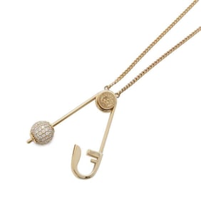Fendi Necklace Safety Pin Motif Rhinestone 8AH599 Versace Collaboration