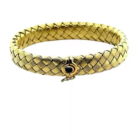 Roberto Coin 18K Yellow Gold Braided Sapphire Bracelet