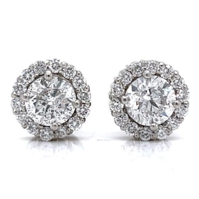 Platinum 4.01 Ct. Diamond Earrings