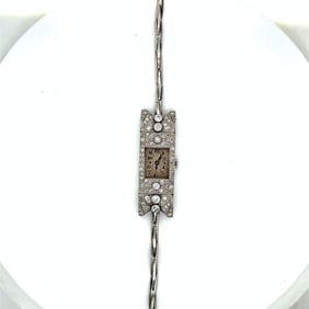 Art Deco Platinum Diamond Watch