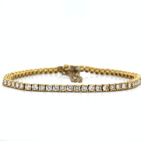 18K Yellow Gold 4.25 Ct. Diamond Tennis Bracelet