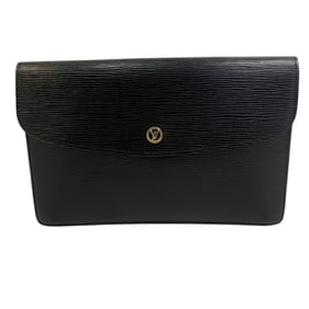 LOUIS VUITTON Louis Vuitton Montaigne 27 Clutch Pouch Epi Noir Second Bag Men's Women's Black