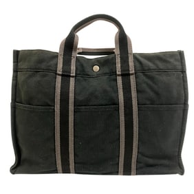 HERMES Hermes 100755M Foult MM Tote Bag Laptop Black Men's