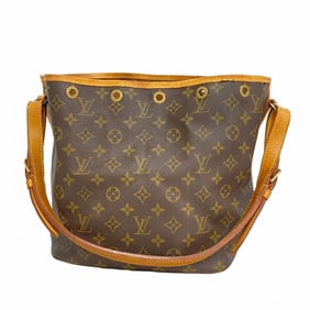 Louis Vuitton Shoulder Bag Monogram Petit Noe M42226 Brown Ladies
