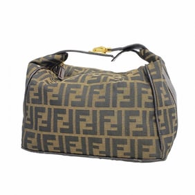Fendi handbag Zucca nylon canvas brown ladies