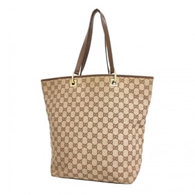 Gucci Tote Bag 002 1098 Canvas Brown Champagne Ladies