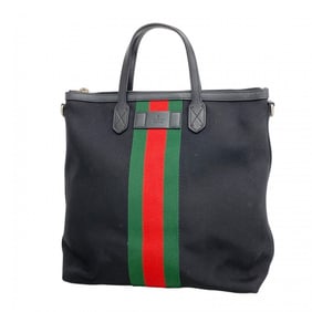 Gucci handbag, Sherry Line, nylon, black, for women