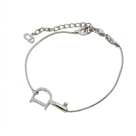 Christian Dior Bracelet D Key Motif Metal Silver Women's