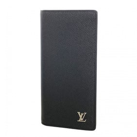 Louis Vuitton Long Wallet Taiga Portefeuille Brazza M30285 Noir Men's