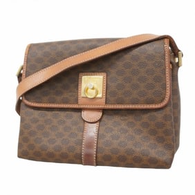 Celine Shoulder Bag Macadam Brown Women's