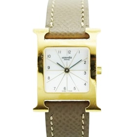 Hermes H Watch HH1.201 White Dial for Women