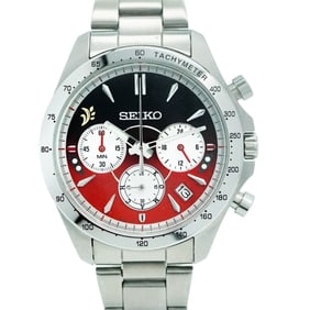 Seiko E6 Komachi 10th Anniversary Watch 8T63-02C0 Black Red Dial Men's