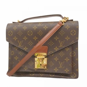 Louis Vuitton Handbag Monogram Monceau 28 M51185 Brown Ladies