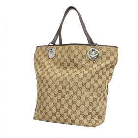 Gucci Tote Bag GG Canvas 120836 Brown Women's