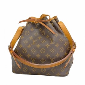 Louis Vuitton Shoulder Bag Monogram Petit Noe M42226 Brown Ladies