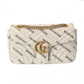 GUCCI GG Marmont Balenciaga collaboration small shoulder bag, ivory, 443497, women's leather bag