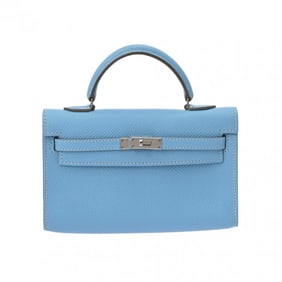 HERMES Tiny Kelly Celeste O stamp (around 2011) Women's Epsom leather bag