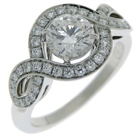 Harry Winston Lily Cluster Engagement 0.73ct Diamond Women's Ring RGDPRD005LC Pt950 Platinum Size 10