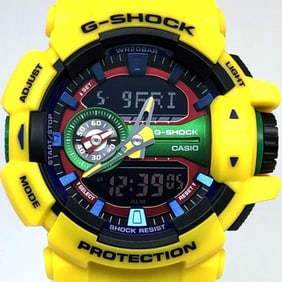 G-SHOCK CASIO Watch GA-400-9A Hyper Colors Big Case Rotary Switch Yellow Multicolor September 2014