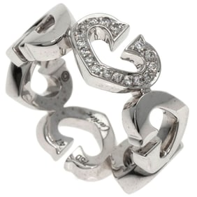 Cartier C Heart Diamond #47 Ring 18K White Gold Women's CARTIER