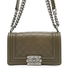 Chanel Chain Shoulder Bag Boy Small Matelasse Coco Mark Lambskin A67085 BOY CHANEL