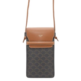 Celine Pouch Triomphe Phone Brown 10G332CQD.04LU CELINE Smartphone Case