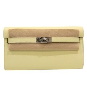 HERMES Kelly To Go Wallet Long Jaune Milton Epson K Stamp Unused Men's Women's