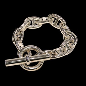 HERMES Chaine d'Ancre TGM Bracelet 11 links (16.9cm) SV925 Unused Women's Silver Full Eternity Men's