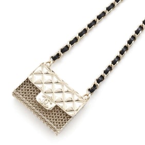 Chanel Necklace Matelasse Bag Shape B21 S AB6136 CHANEL Choker Black