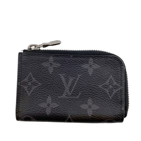 LOUIS VUITTON Louis Vuitton Wallet M63536 Porte Monnaie Jour Round Monogram Eclipse Coin Case Purse