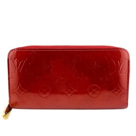 LOUIS VUITTON Louis Vuitton Wallet M91732 Vernis Zippy Rouge Grenadine Long Red