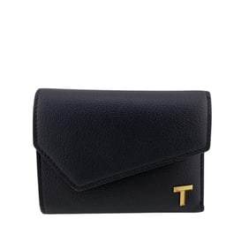 TIFFANY&Co. Tiffany Compact Wallet T Tri-fold Black Women's