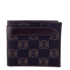 LOEWE Billfold Repeat Anagram Bi-fold Wallet Brown Men's