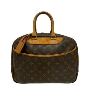 LOUIS VUITTON M47270 Deauville Boston Bag Monogram Handbag Women's Brown Unisex