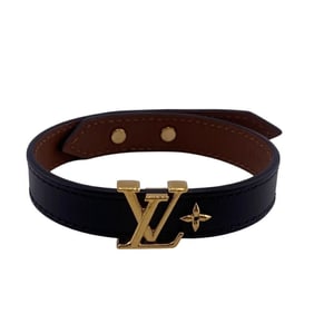 LOUIS VUITTON M8085 LV Iconic Bracelet Ankle Bangle Black Unisex