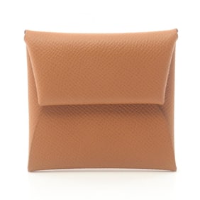 Hermes HERMES Bastia Gold Wallet/Coin Case Wallet Epsom Leather Women's Brown