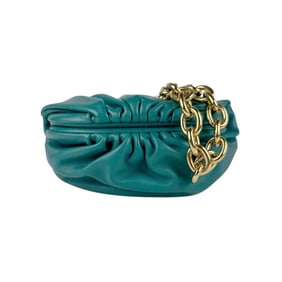 Bottega Veneta Shoulder Bag The Chain Pouch Leather Metal Green Women's z4999